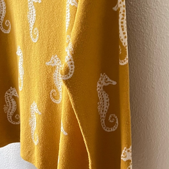 Anthropologie Maeve Seahorse Women's Yellow Women's Sweater Size Small - Picture 6 of 16